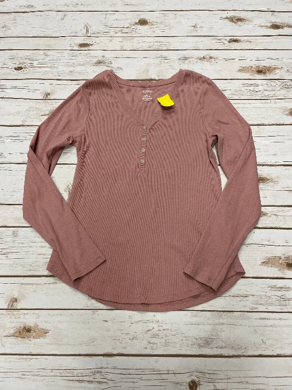 Top Long Sleeve By Sonoma In Mauve, Size: L